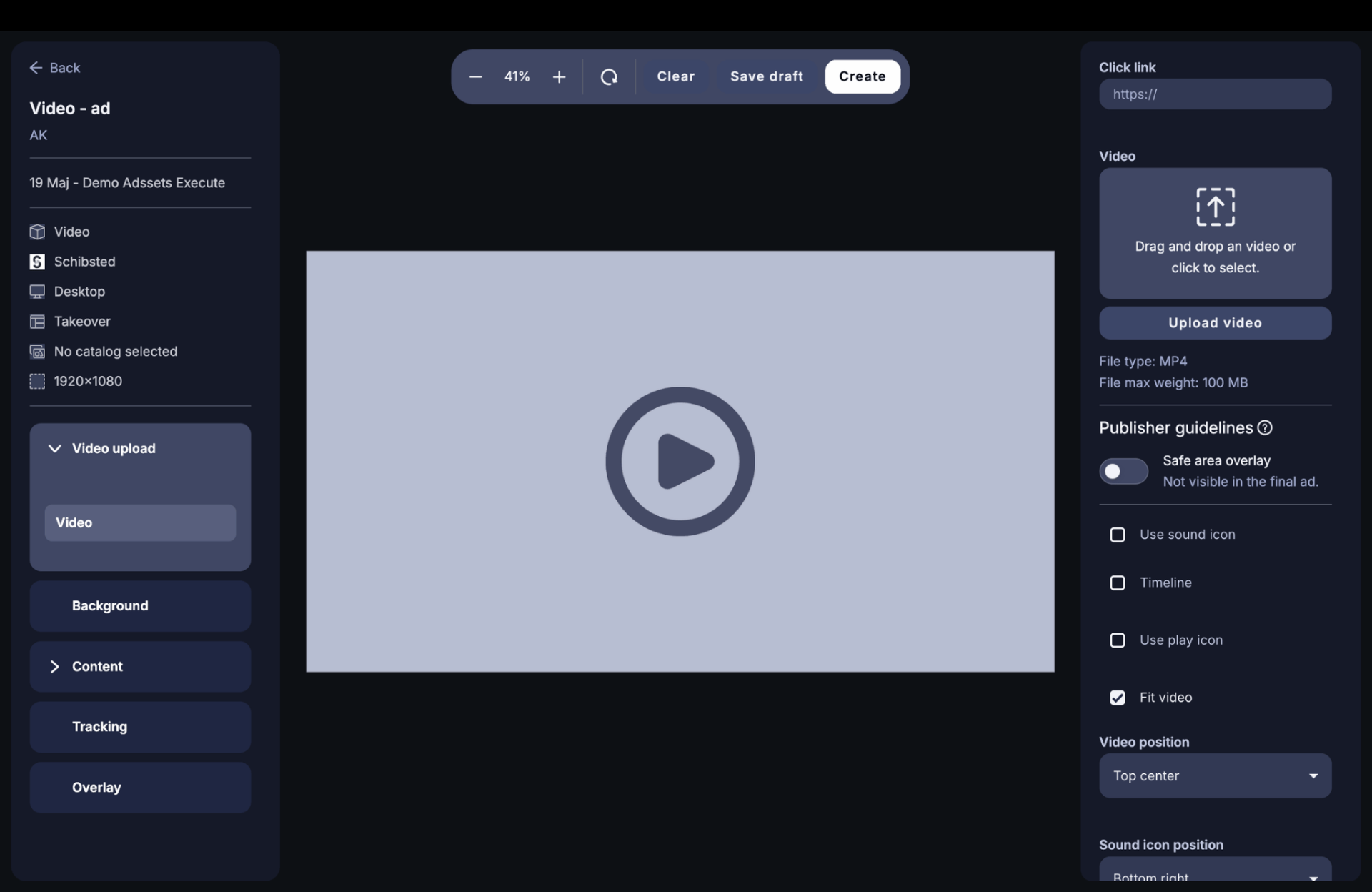 Adssets Studio — create ad interface
